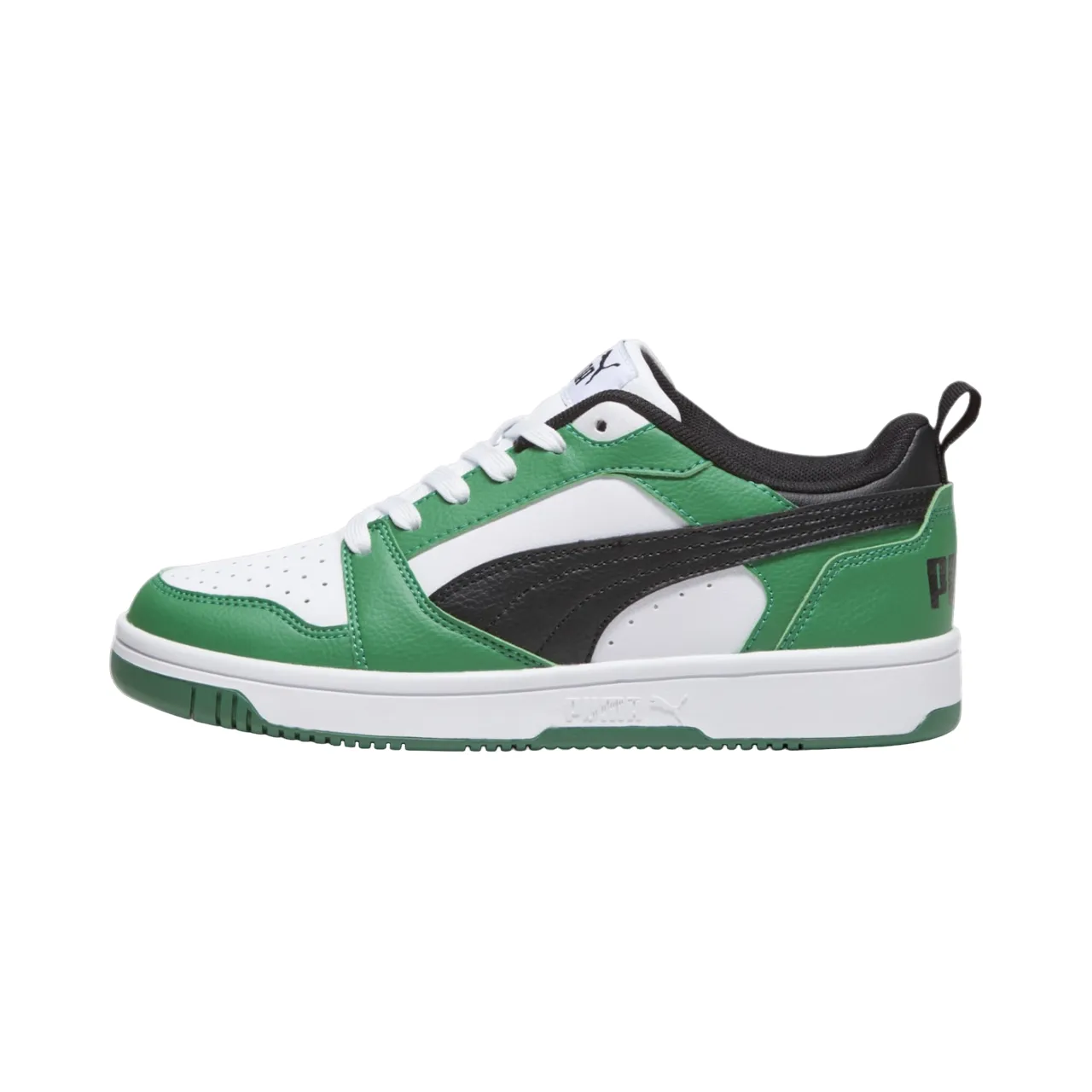 Puma scarpa sneakers da ragazzi Rebound v6 393833-05 bianco-nero-verde