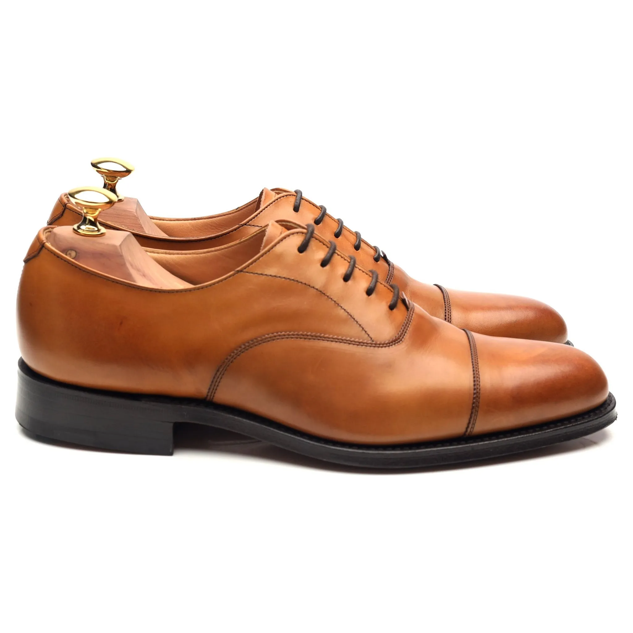 'Ruston' Tan Brown Leather Oxford UK 6 G