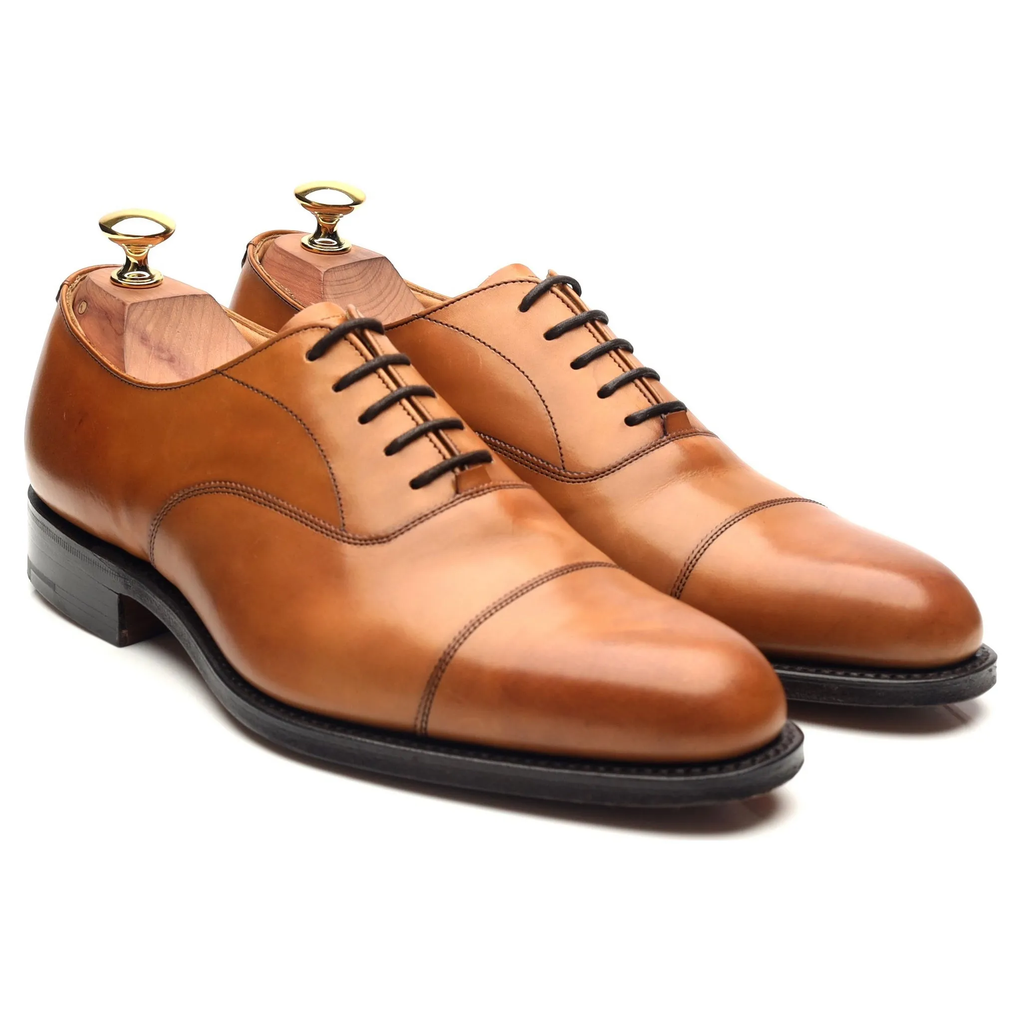 'Ruston' Tan Brown Leather Oxford UK 6 G