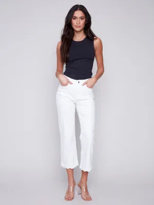 Scallop Hem Jeans