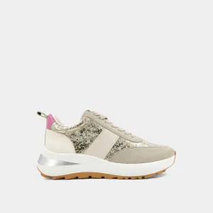 Serafina Gold Snake Skin Sneaker