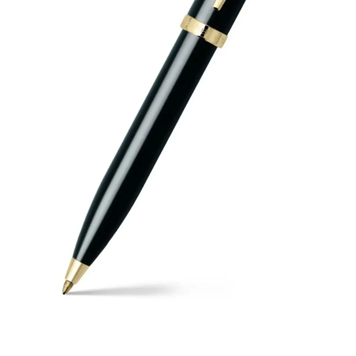 Sheaffer® 100 Glossy Black Ballpoint Pen With Gold Trims