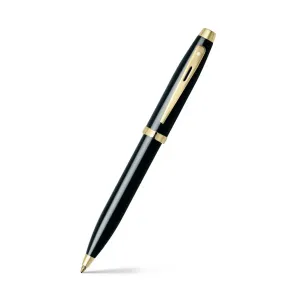 Sheaffer® 100 Glossy Black Ballpoint Pen With Gold Trims