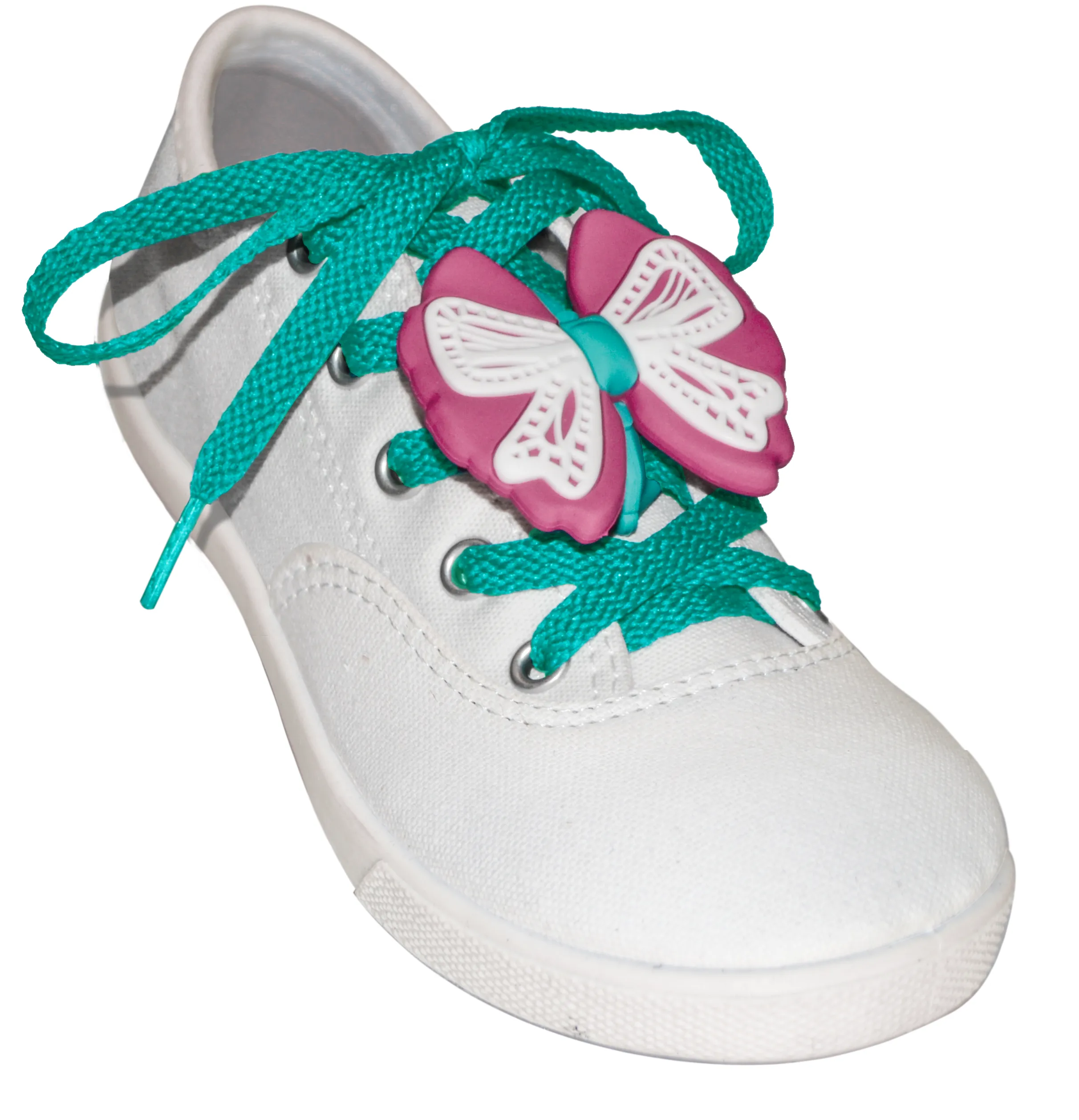 ShoeFlys ® Funsets™ | Bow with Turquoise Laces