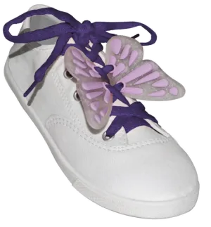 ShoeFlys ® Funsets™ | Sparkle Fairy Wings with Purple Laces