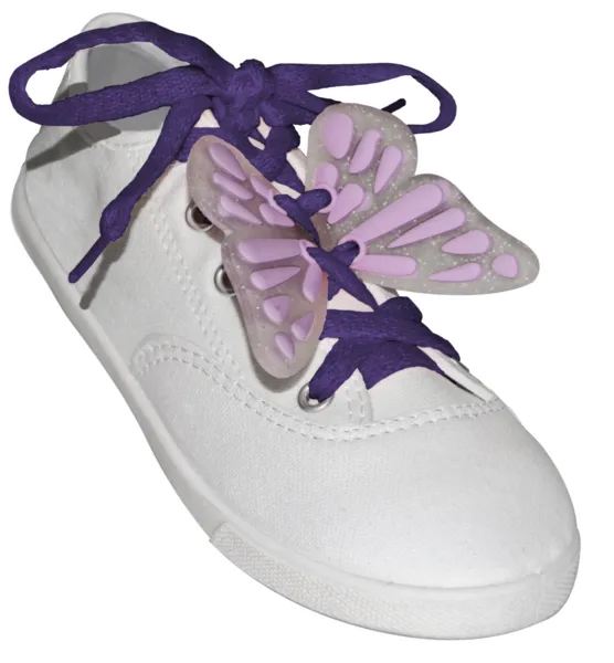 ShoeFlys ® Funsets™ | Sparkle Fairy Wings with Purple Laces