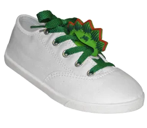 ShoeFlys ® Funsets™ | Stegosaurus Dino with Green Laces