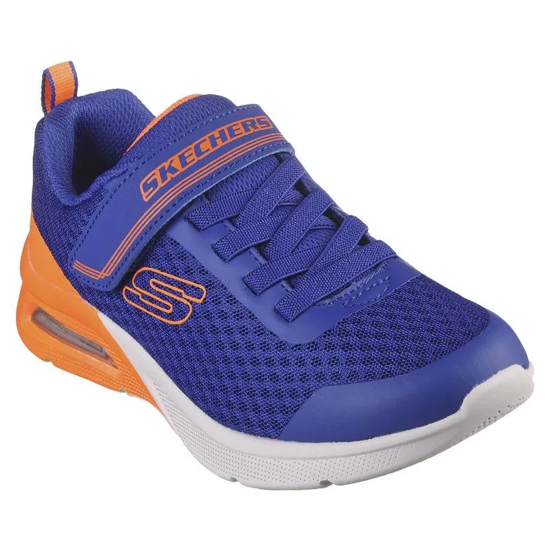 Skechers Boys Trainer Microspec Max Gorvix Royal/Orange