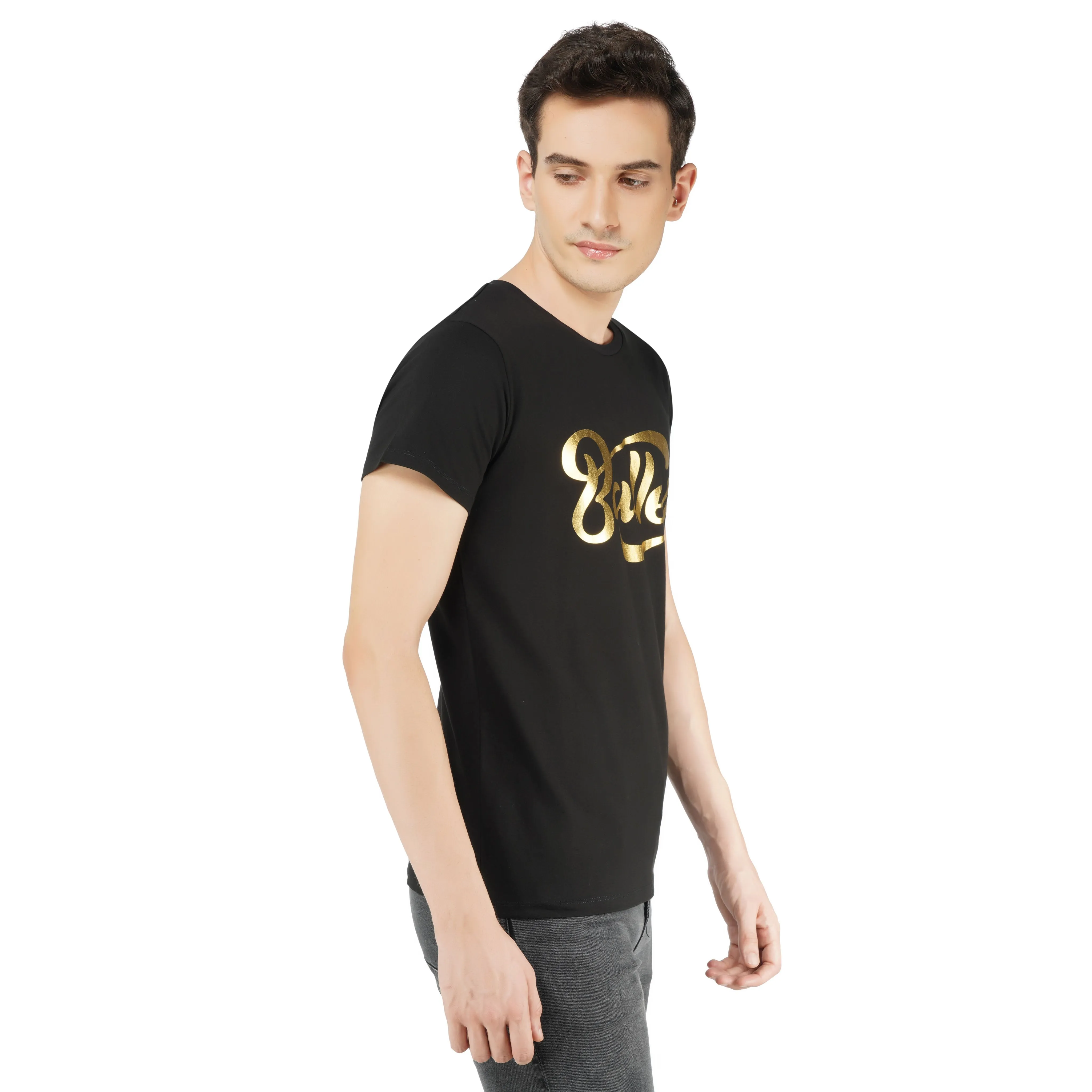 SLAY. Men's T-shirt Gold Foil Reflective Print  BALLER Edition