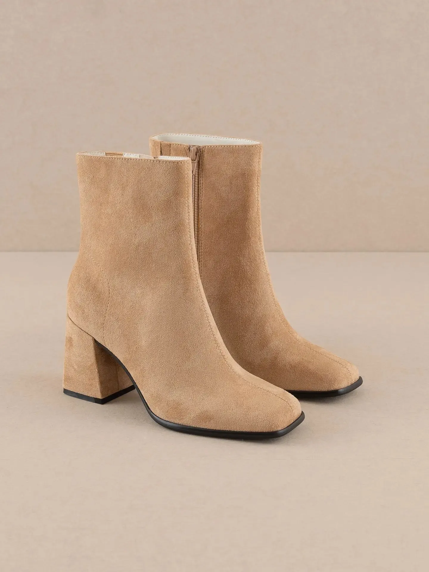 Square Toe Suede Bootie