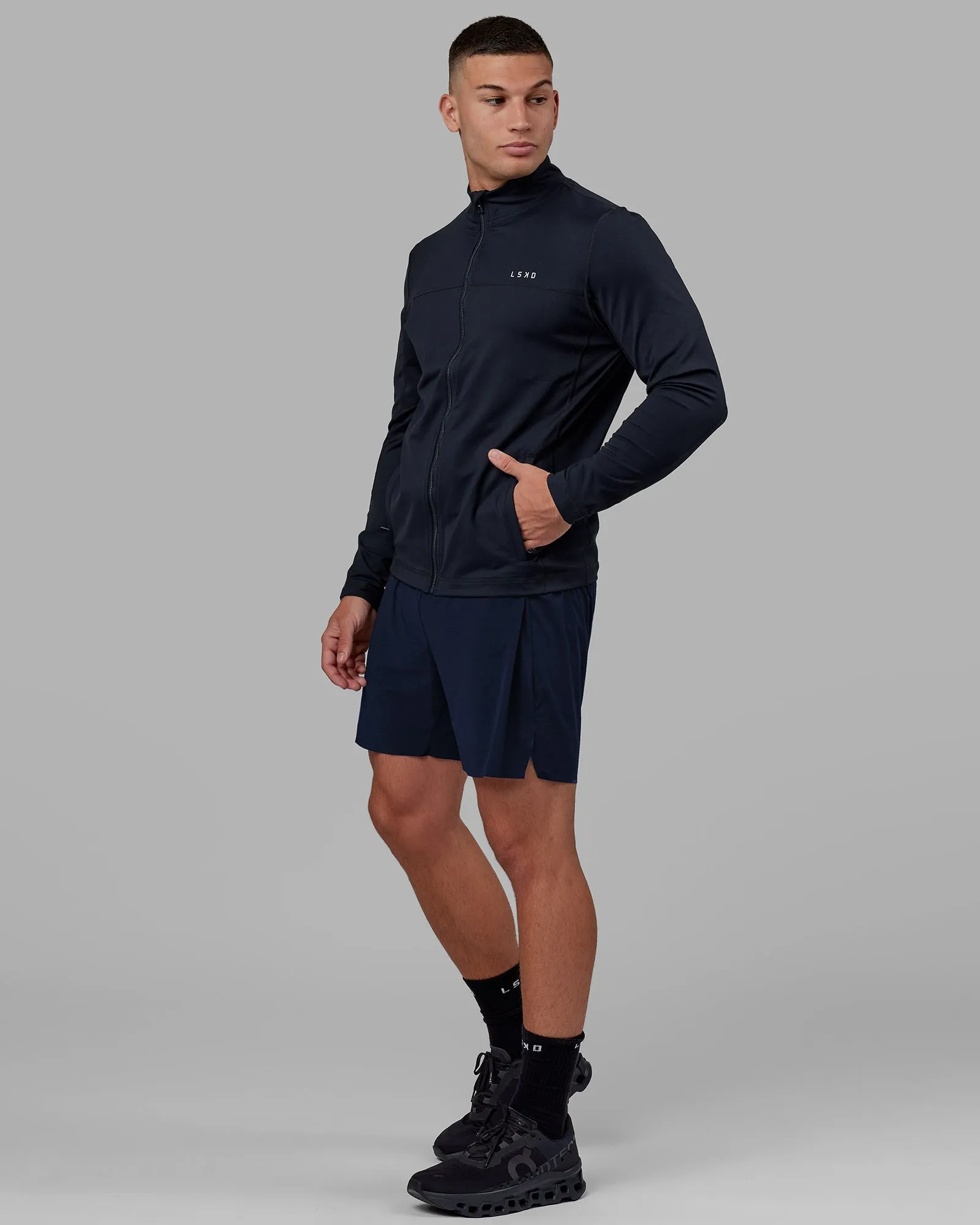 Stride Zip Through Performance Jacket - Navy