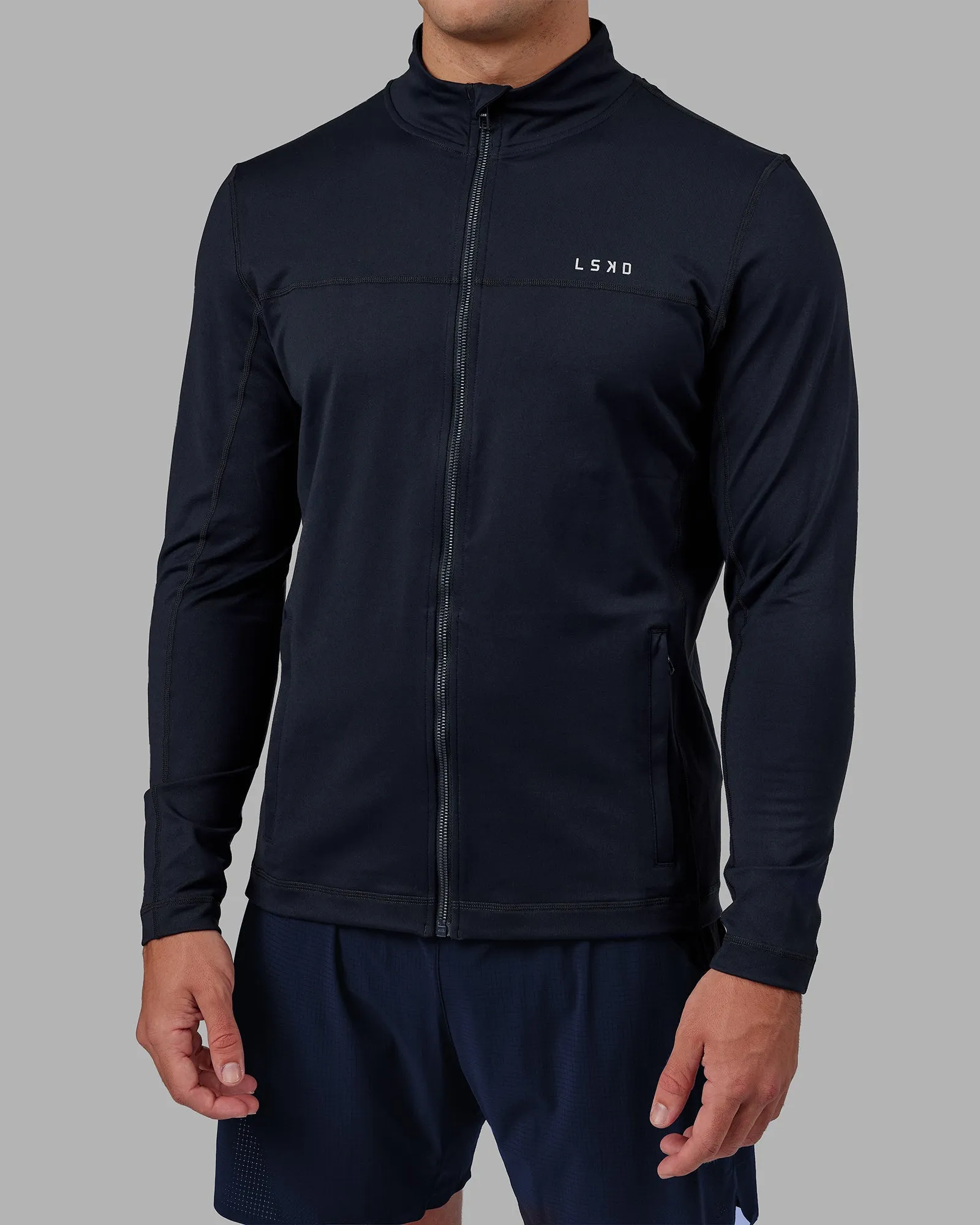 Stride Zip Through Performance Jacket - Navy