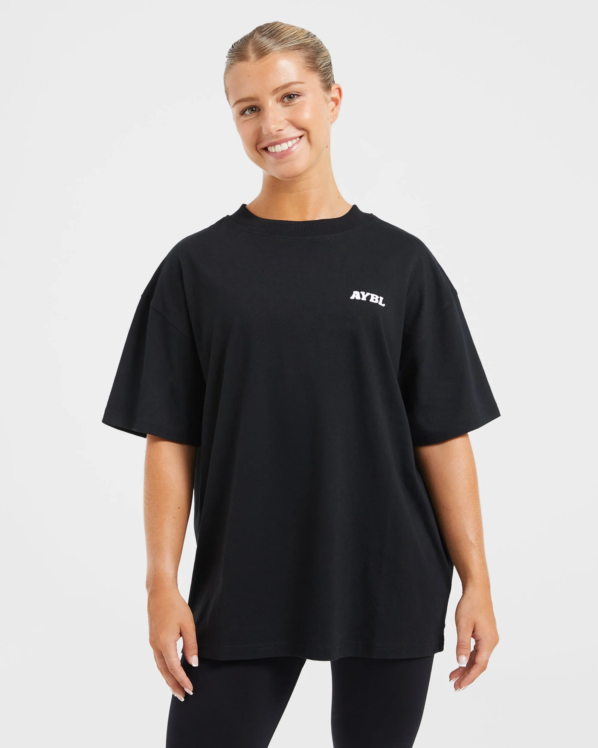 Stronger You Oversized T Shirt - Black