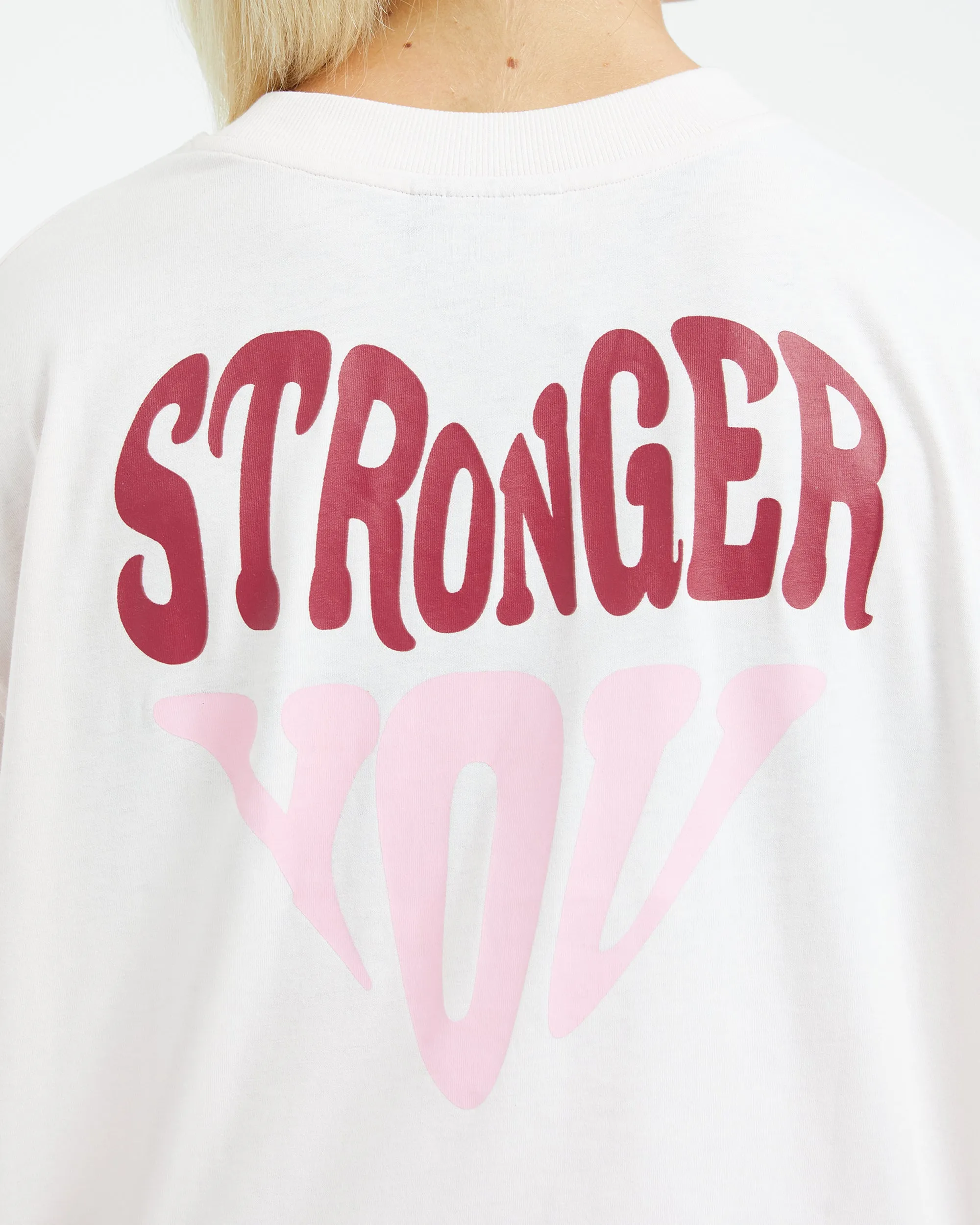 Stronger You Oversized T Shirt - Pink