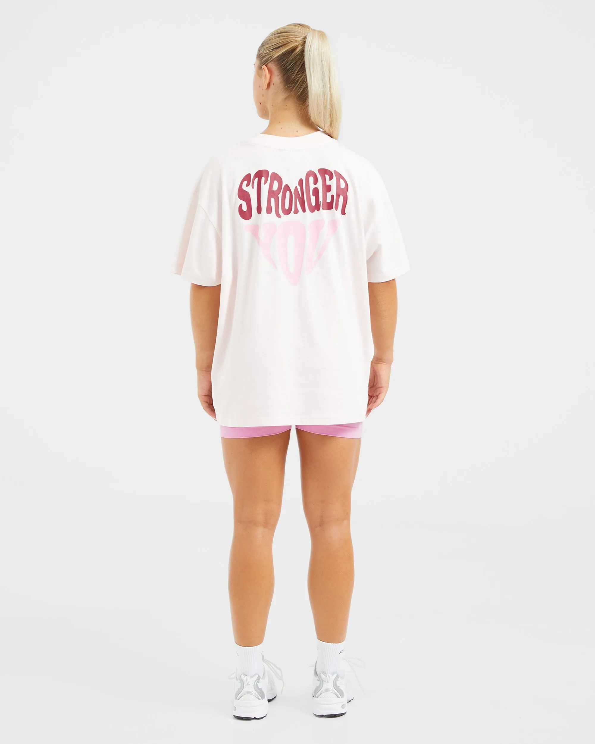 Stronger You Oversized T Shirt - Pink