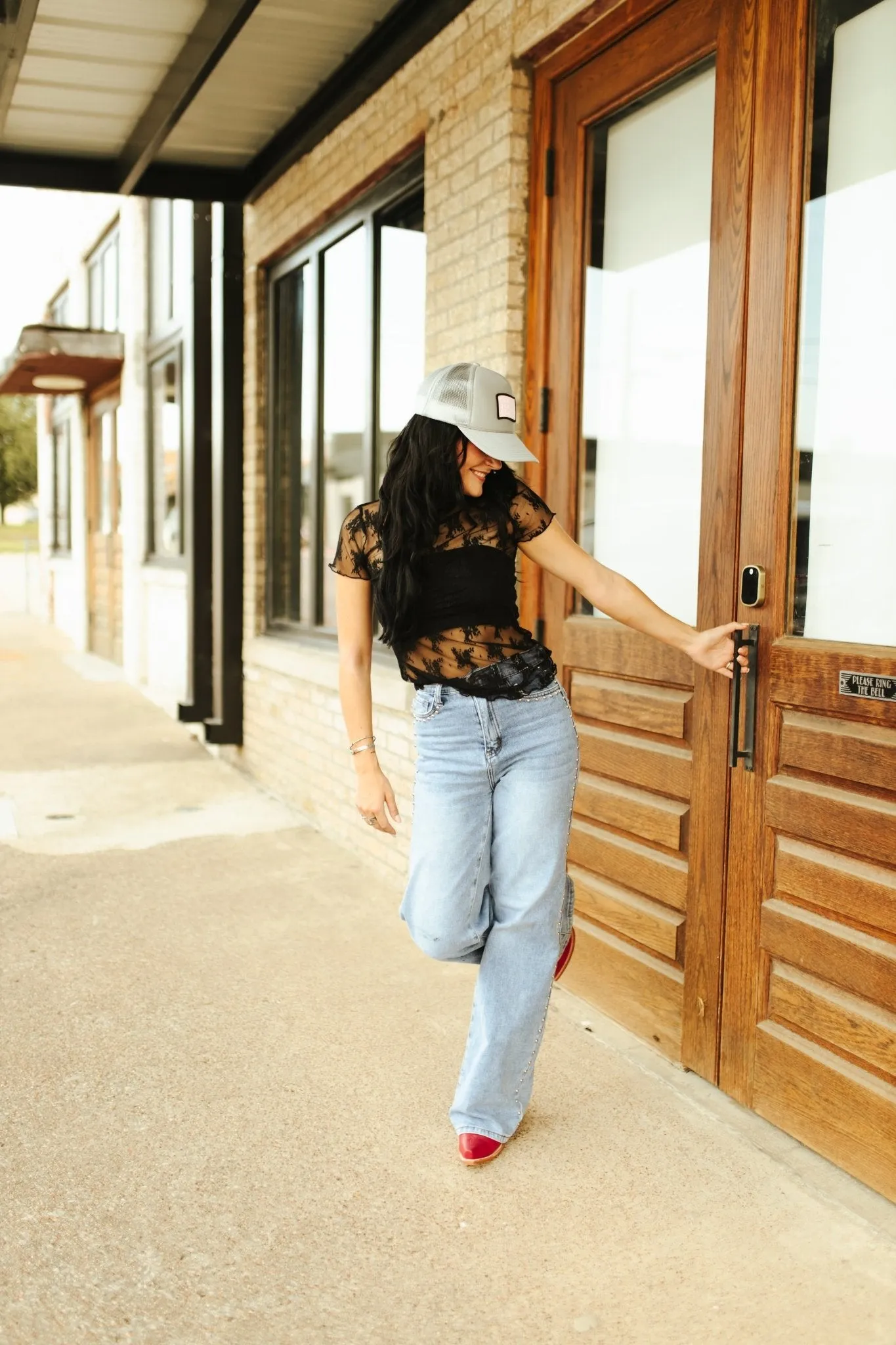 Studded Wide Leg Jeans