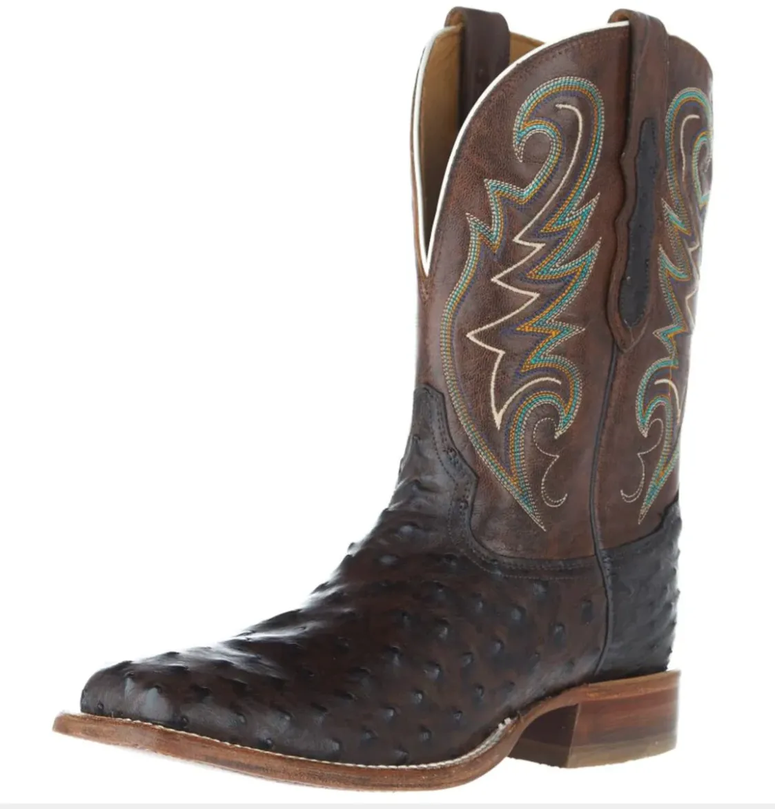 TONY LAMA MENS FOSTER SIENNA OSTRICH WESTERN BOOT STYLE EP6098