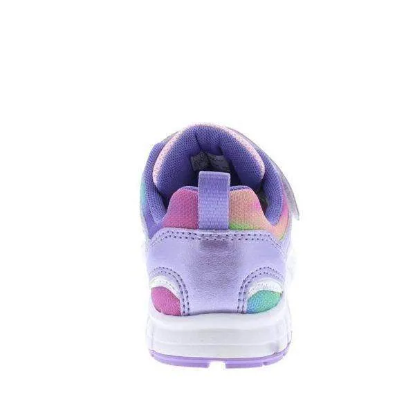 Tsukihoshi Rainbow Lavender Multi Girls Running Shoes (Machine Washable)