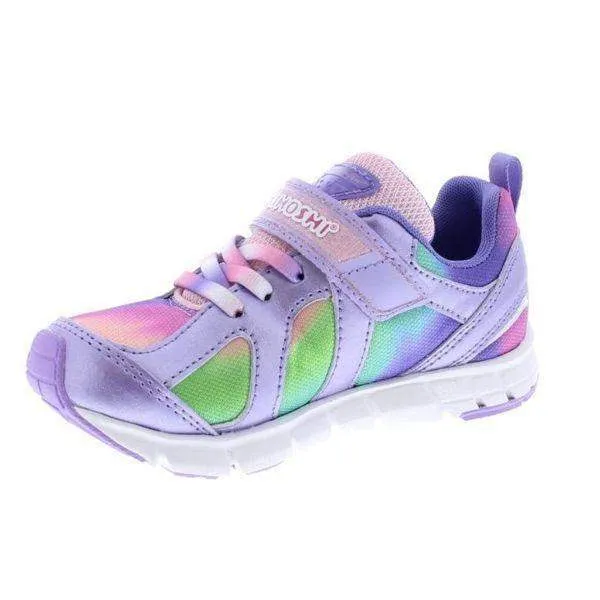 Tsukihoshi Rainbow Lavender Multi Girls Running Shoes (Machine Washable)