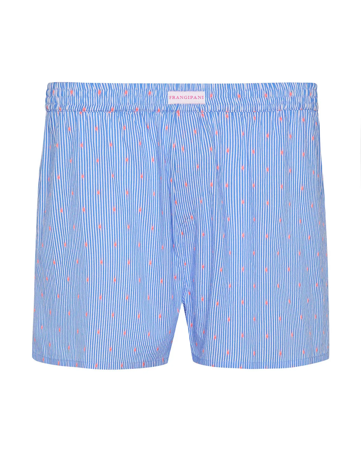 Twin Pack Men's Cotton Boxer shorts in Blue / Coral