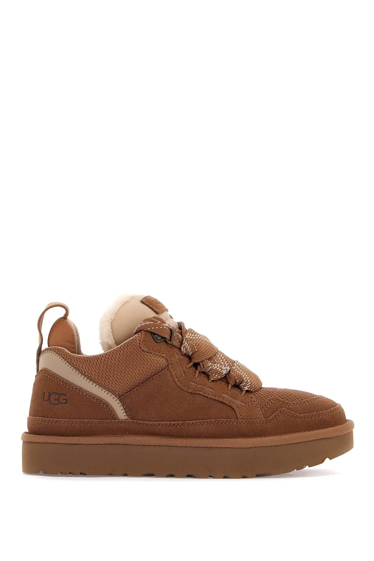 Ugg Lowmel Suede And Mesh Sneakers In Italian Leather