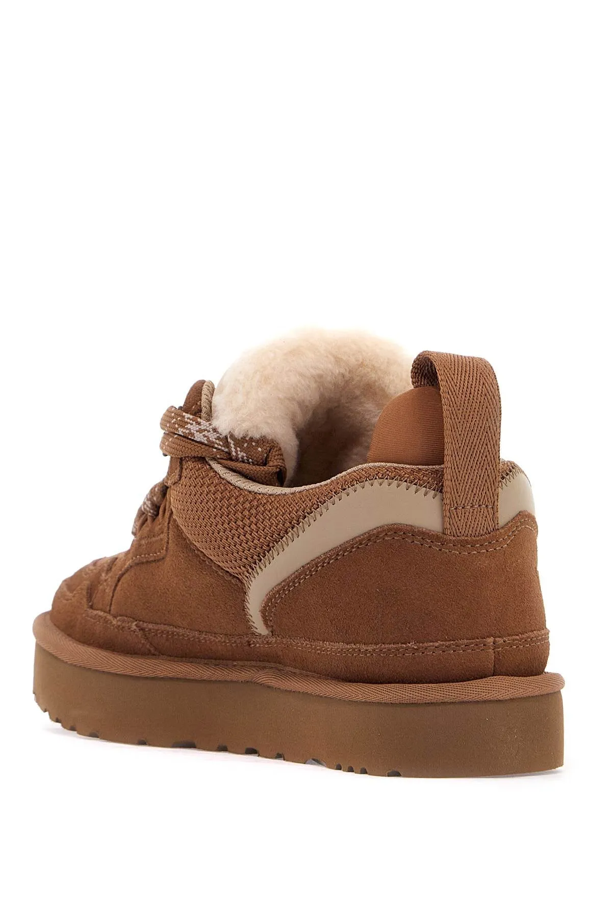 Ugg Lowmel Suede And Mesh Sneakers In Italian Leather