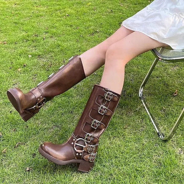 Uniwim Gift Grunge Sleaze Buckle Boots