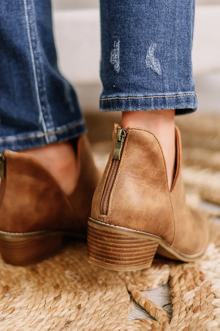 Vanish Ankle Booties | Cognac