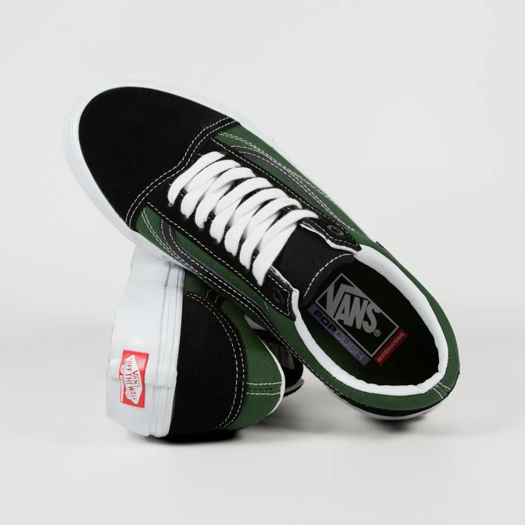 Vans - Skate Old Skool Shoes - Safari Black / Greenery