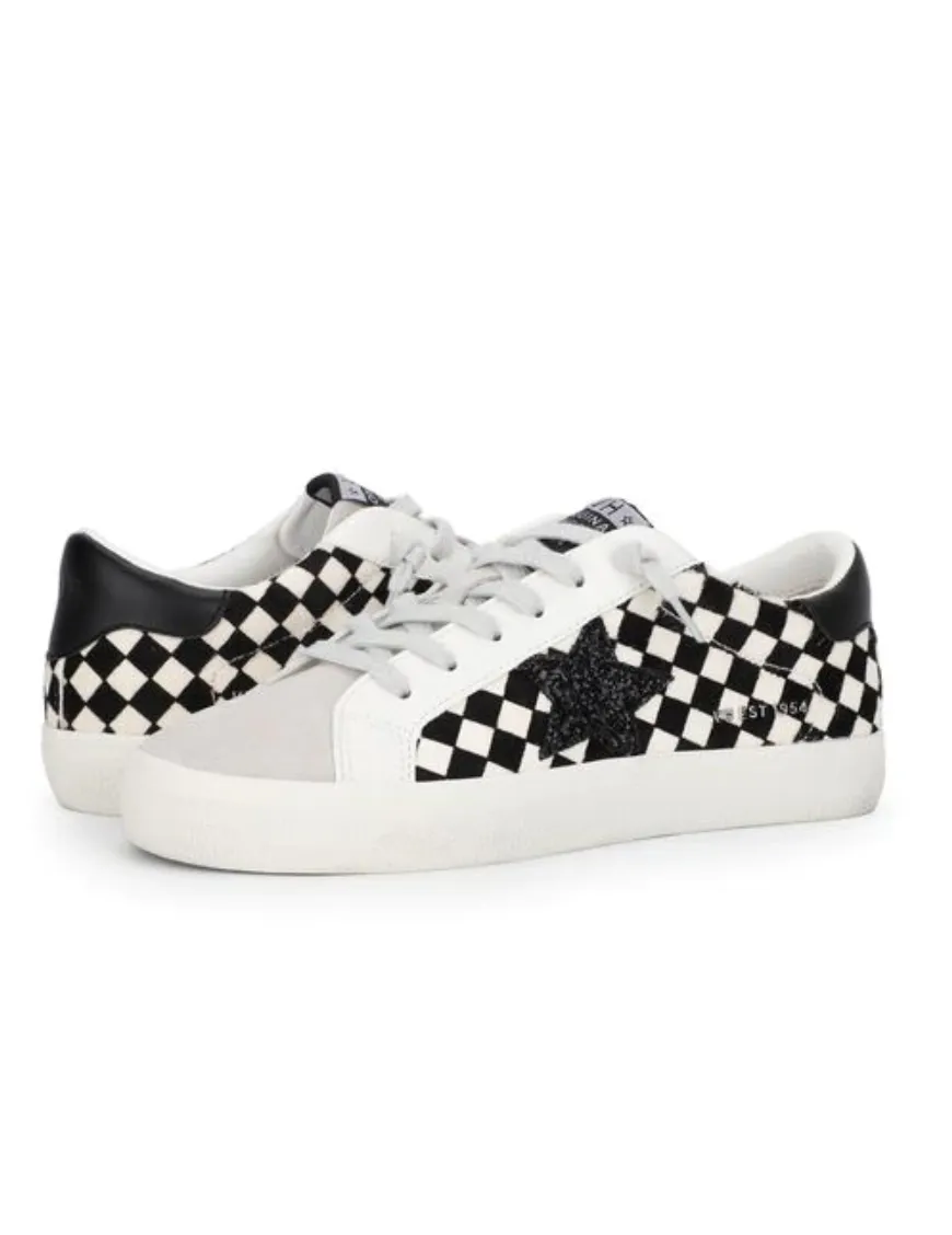 Vintage Havana Flair Sneakers | Black Checkered