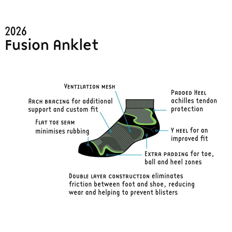 Women's Fusion Double Layer Anklet Sock - 2026