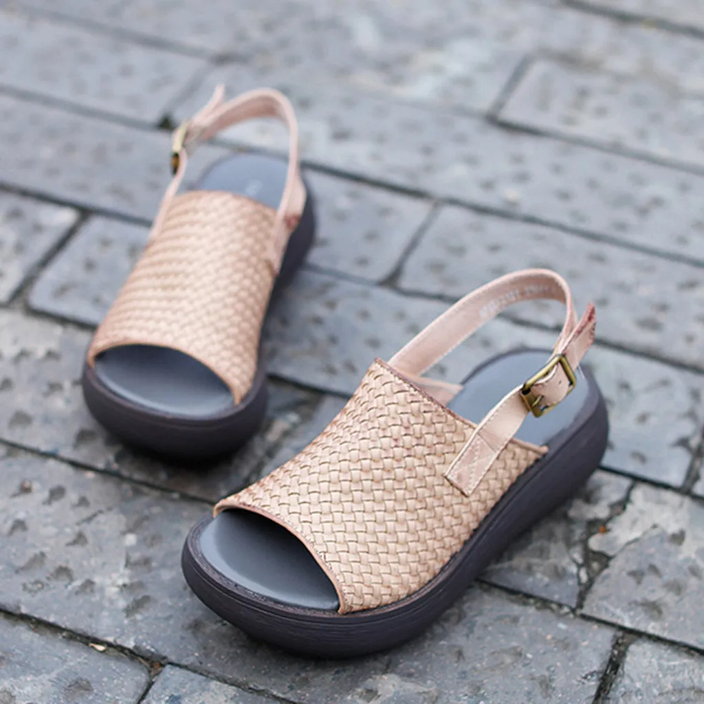 Women's Handmade Woven Slingback Sandals