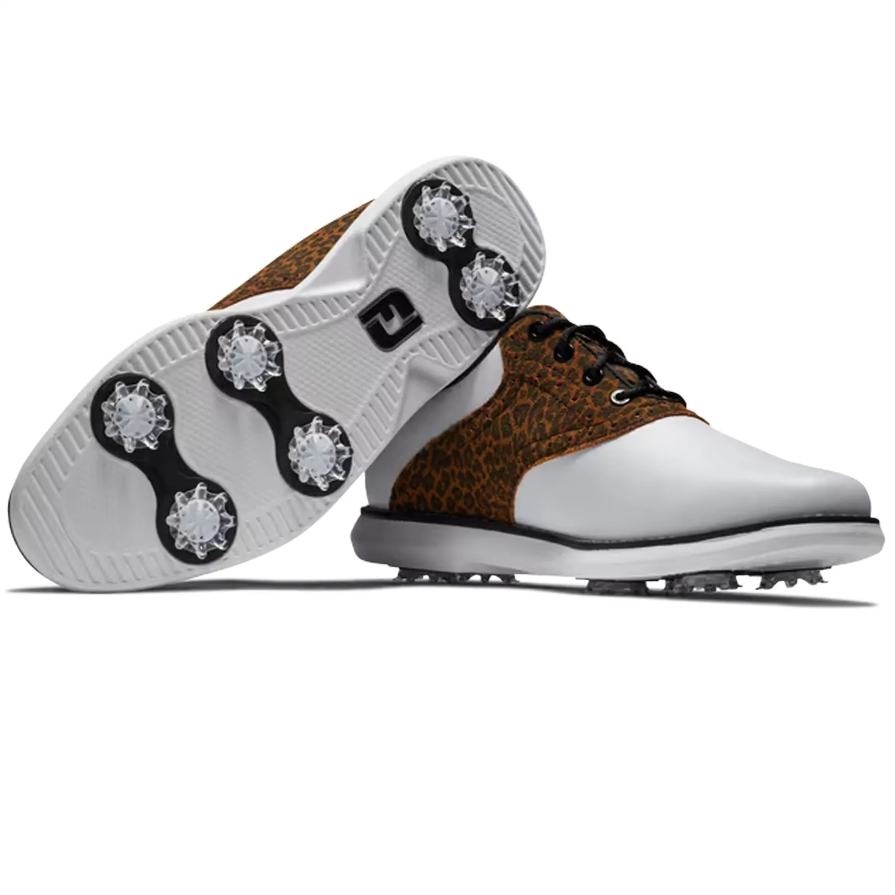 Womens Traditions Spikeless Golf Shoes White/Black/Multi - AW24